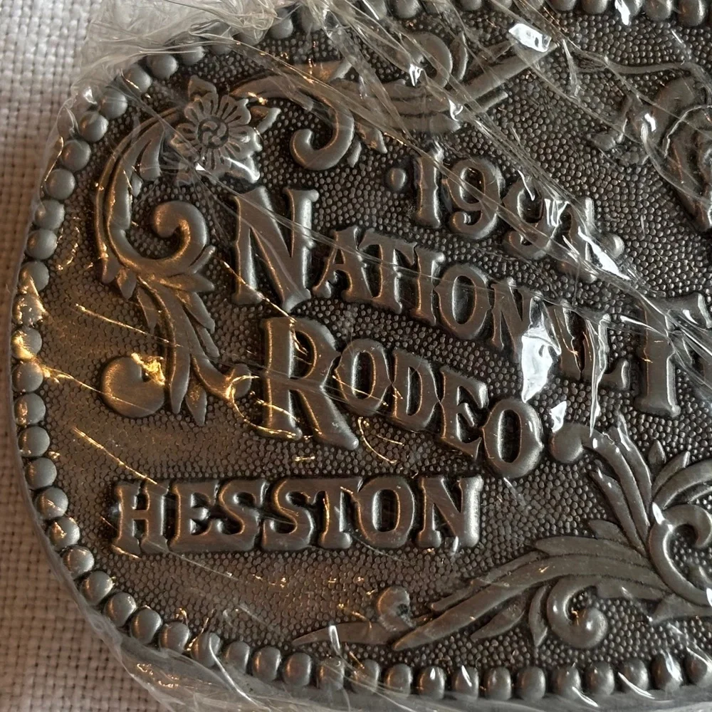 Hesston 1991 Silver Youth National Finals Rodeo Commemorative Belt Bu…